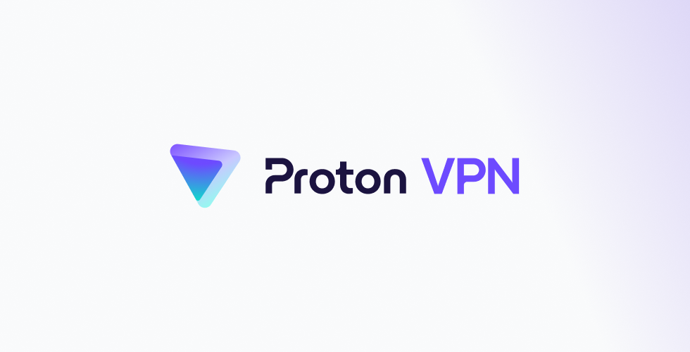 Official Proton VPN logo on a light purple background